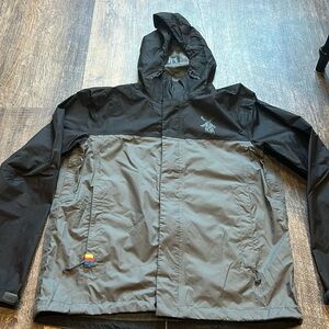 ✌️Dutch Bros black + Grey Windbreaker xsmall Full Zip Hoodie Employee Exclusive